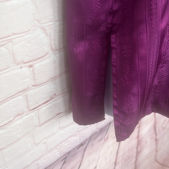 90’s GOLD LABEL Victoria’s Secret SATIN PURPLE PJ top size small - Picture 7 of 9